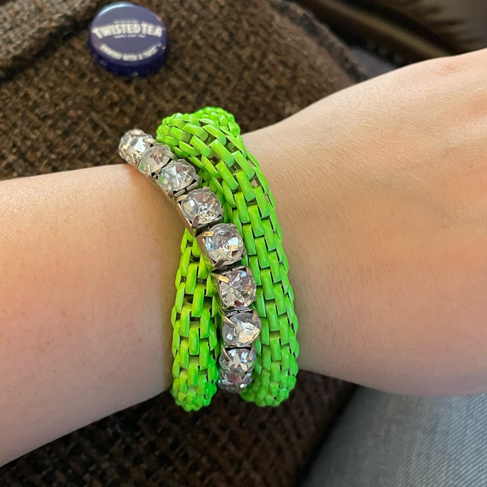 Neon Green Stretch Bracelet